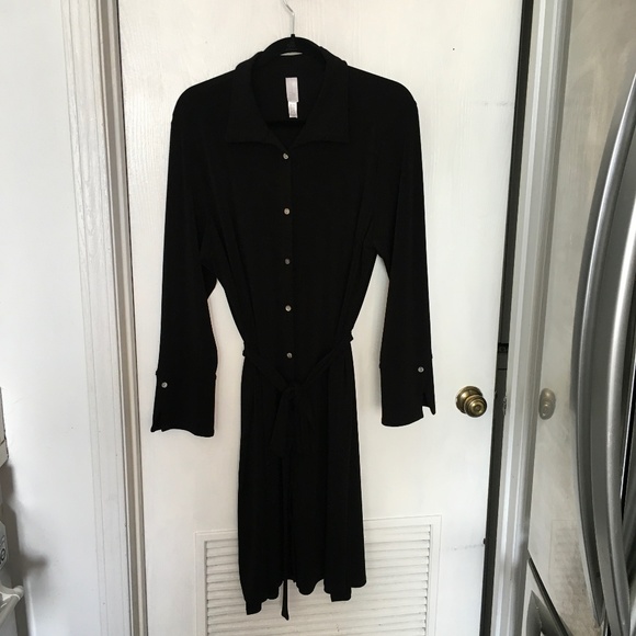 Marla Wynne Black Button-Down Dress XL - Picture 1 of 8